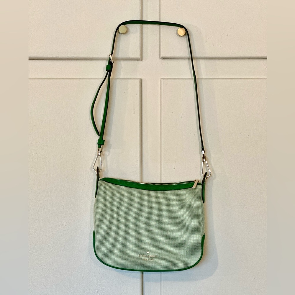 Kate Spade Light Green Crossbody Purse with 2 Strap Options - Like New